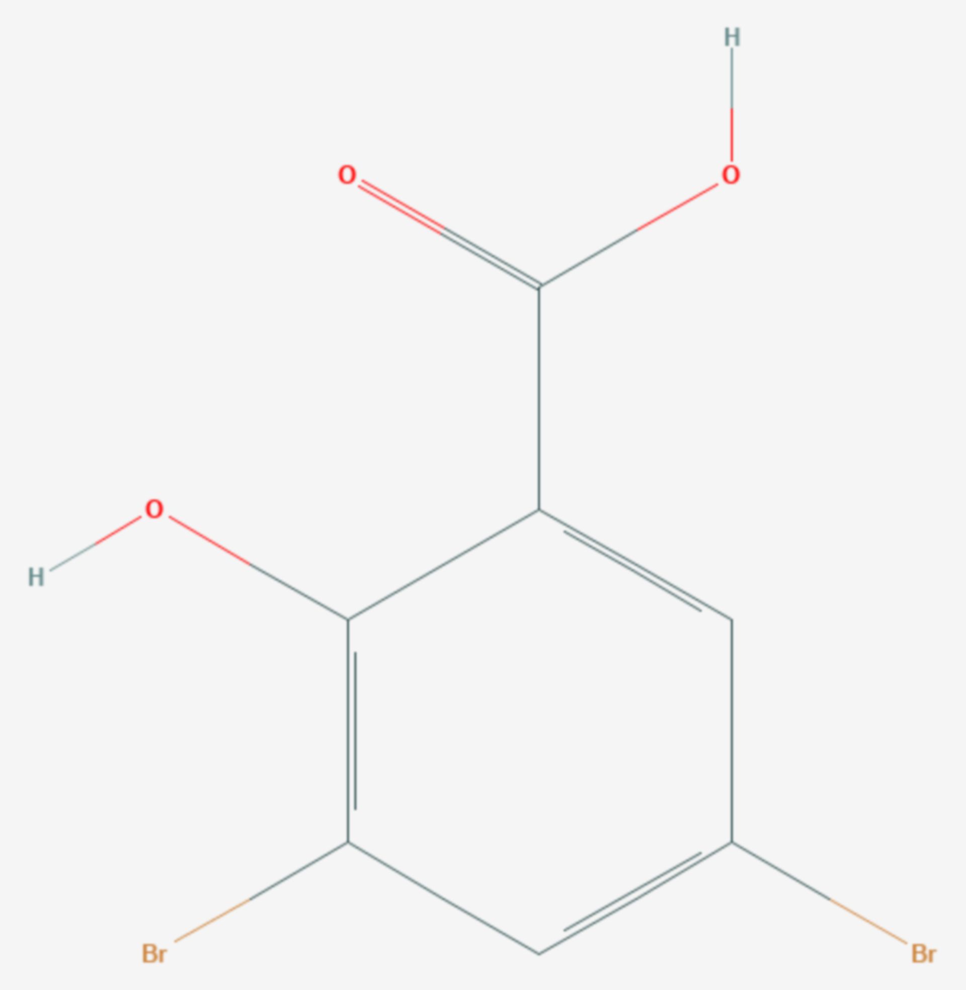 3,5-Dibromsalicylsäure (Strukturformel)