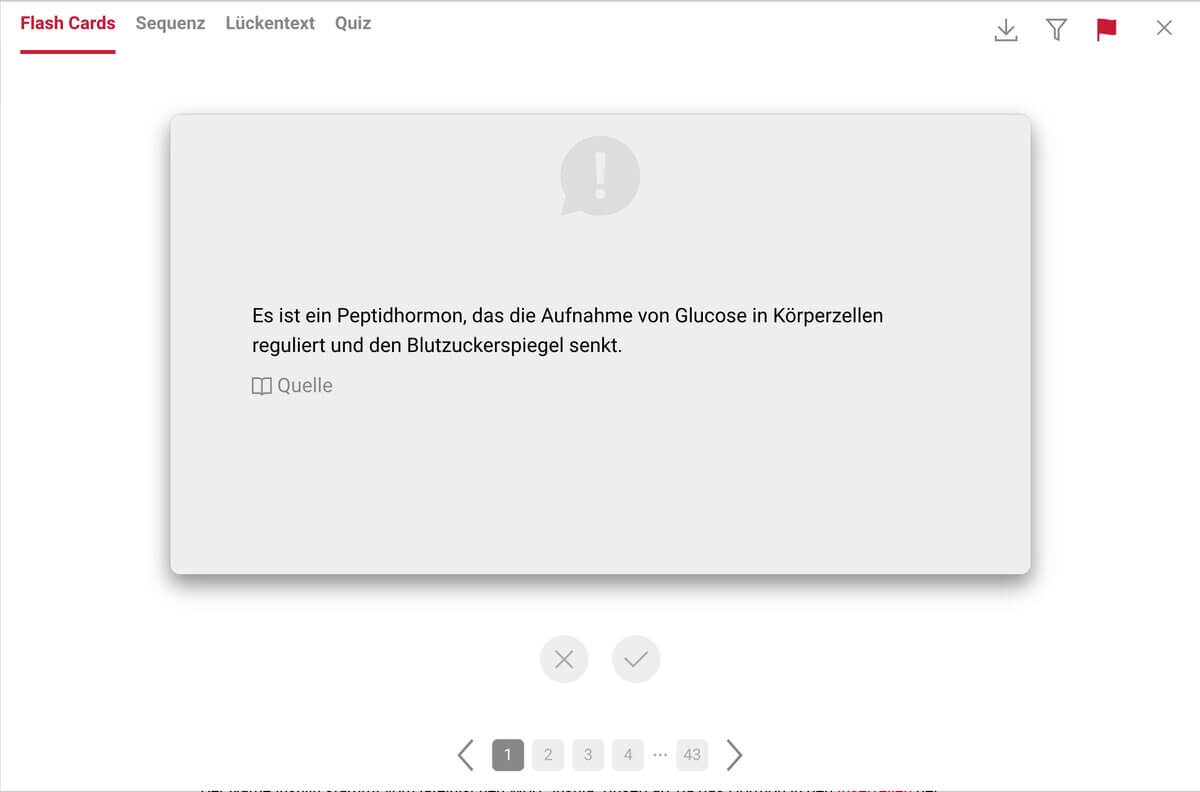 Trainier deine Lernmuskeln: Rückseite einer Flash Card (Desktop)