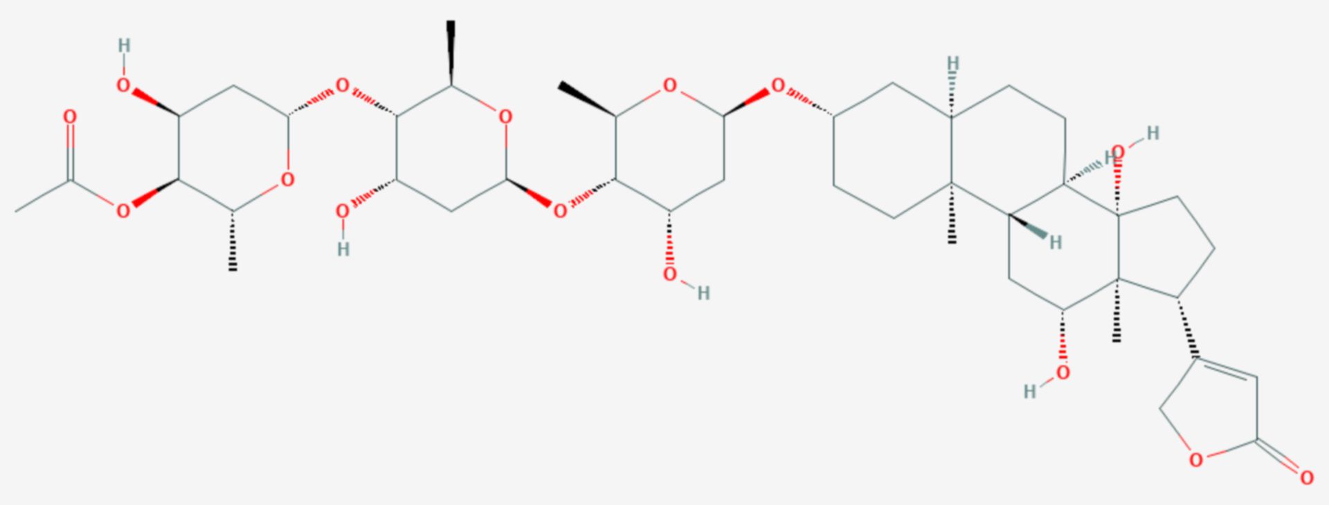 Β-Acetyldigoxin (Strukturformel)