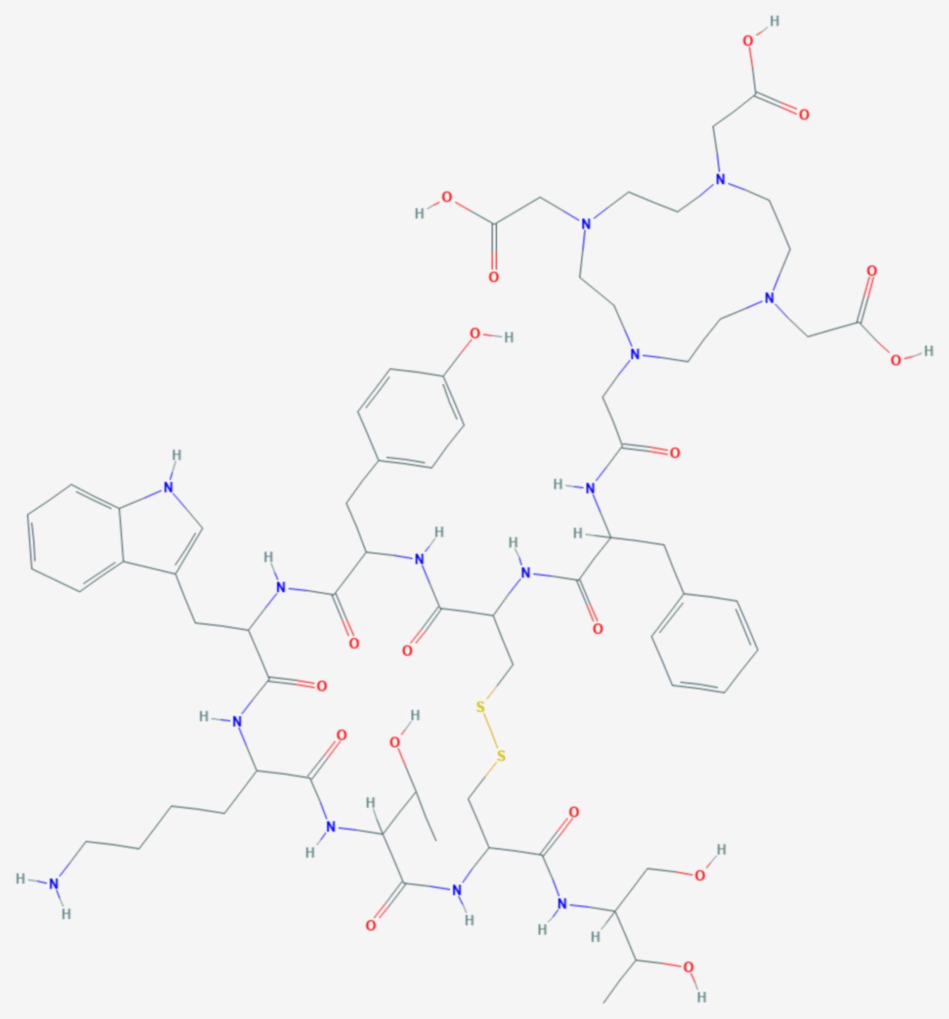 Edotreotid (Strukturformel)