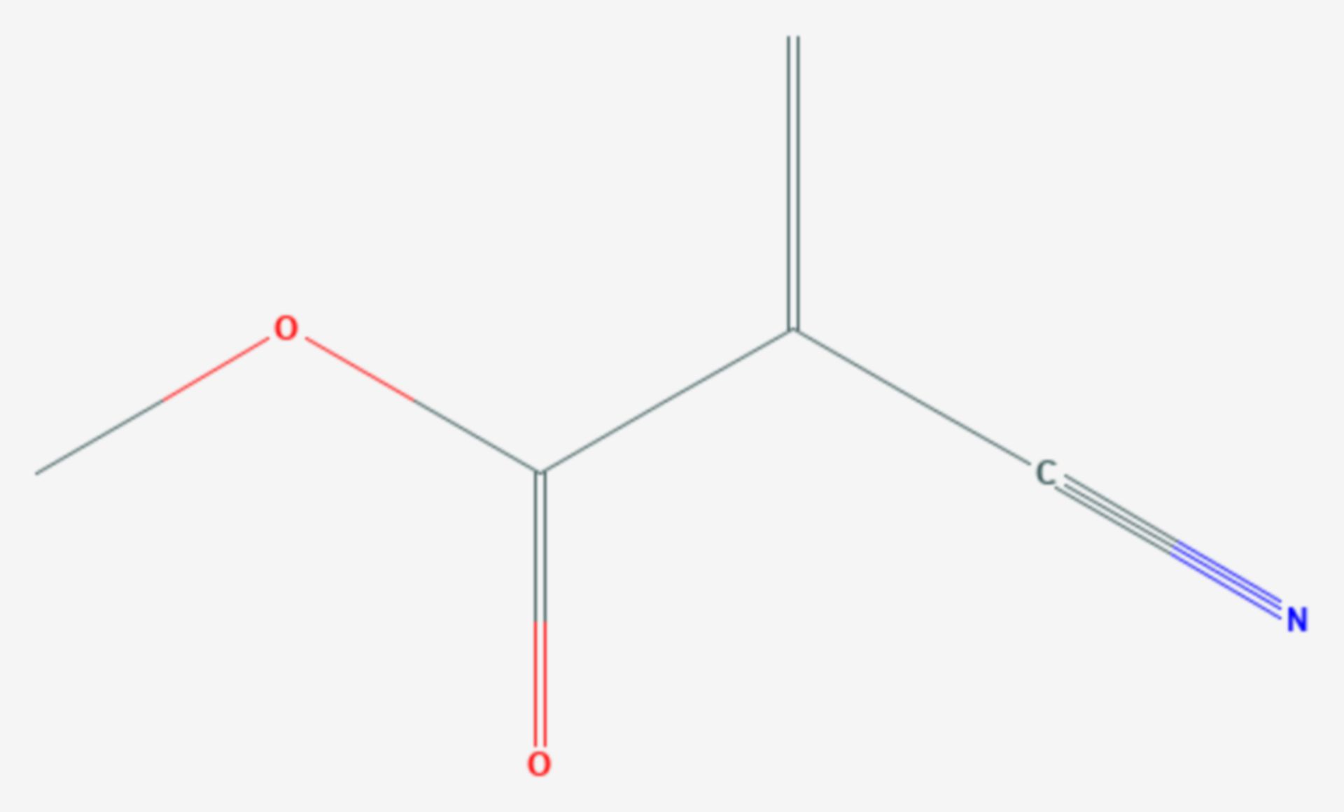 2-Cyanacrylsäuremethylester (Strukturformel)
