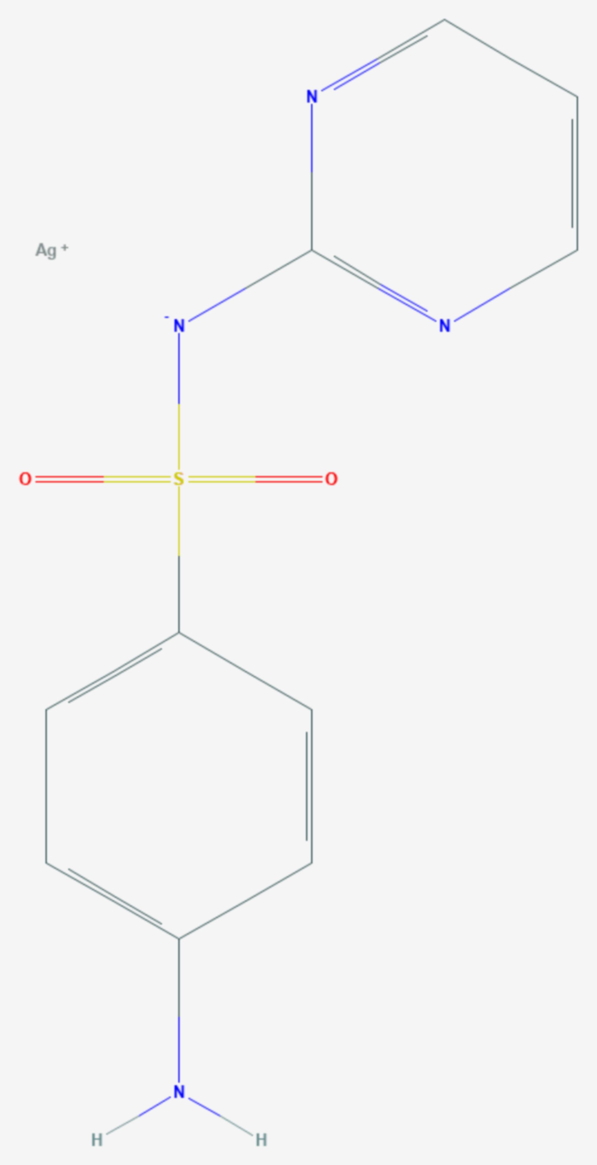 Silbersulfadiazin (Strukturformel)