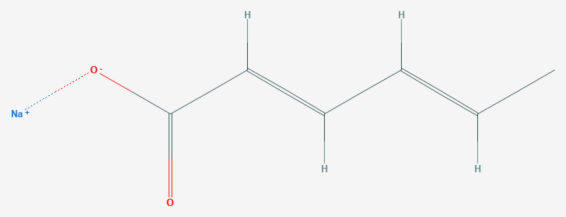 Natriumsorbat (Strukturformel)