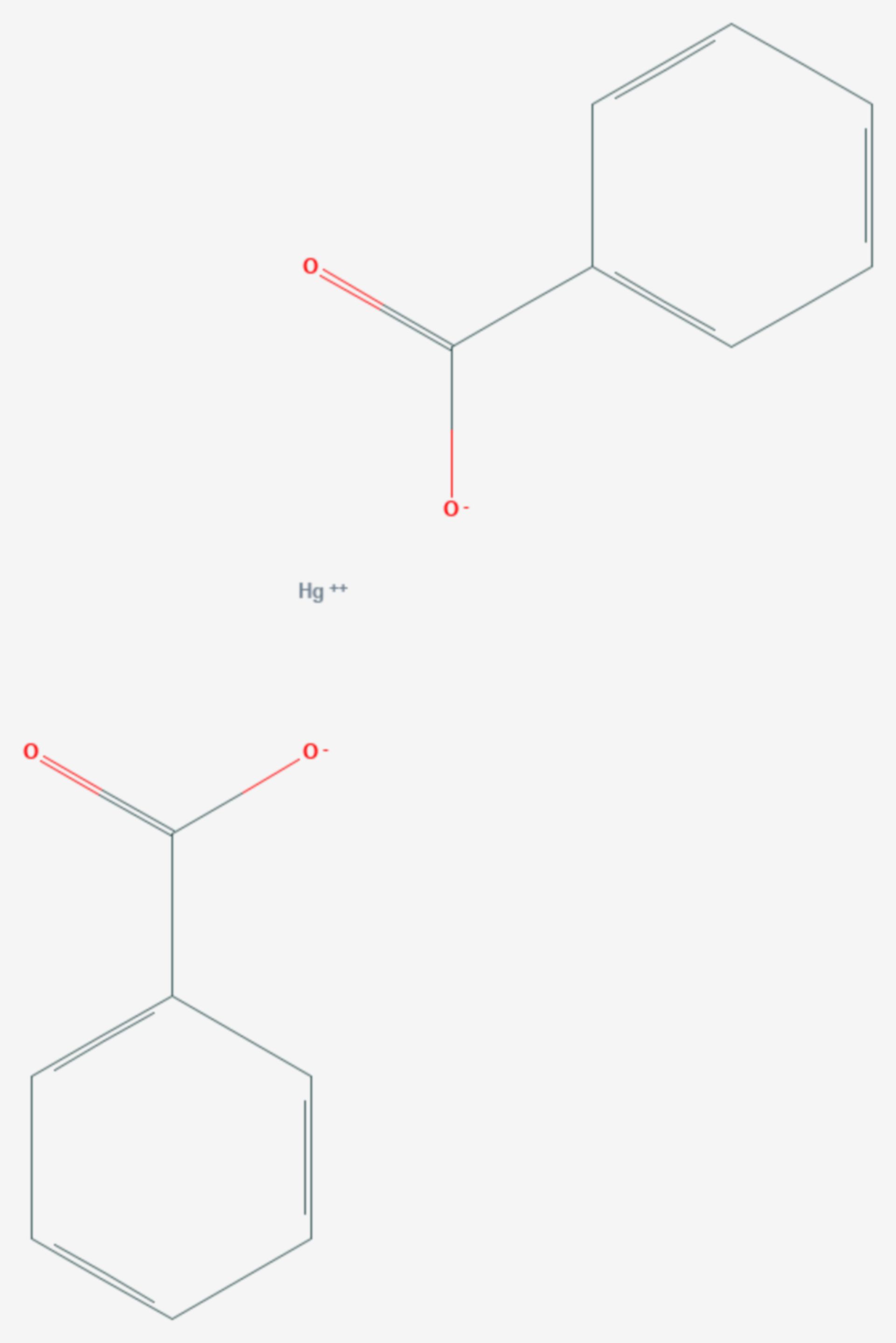 Quecksilber(II)-benzoat (Strukturformel)