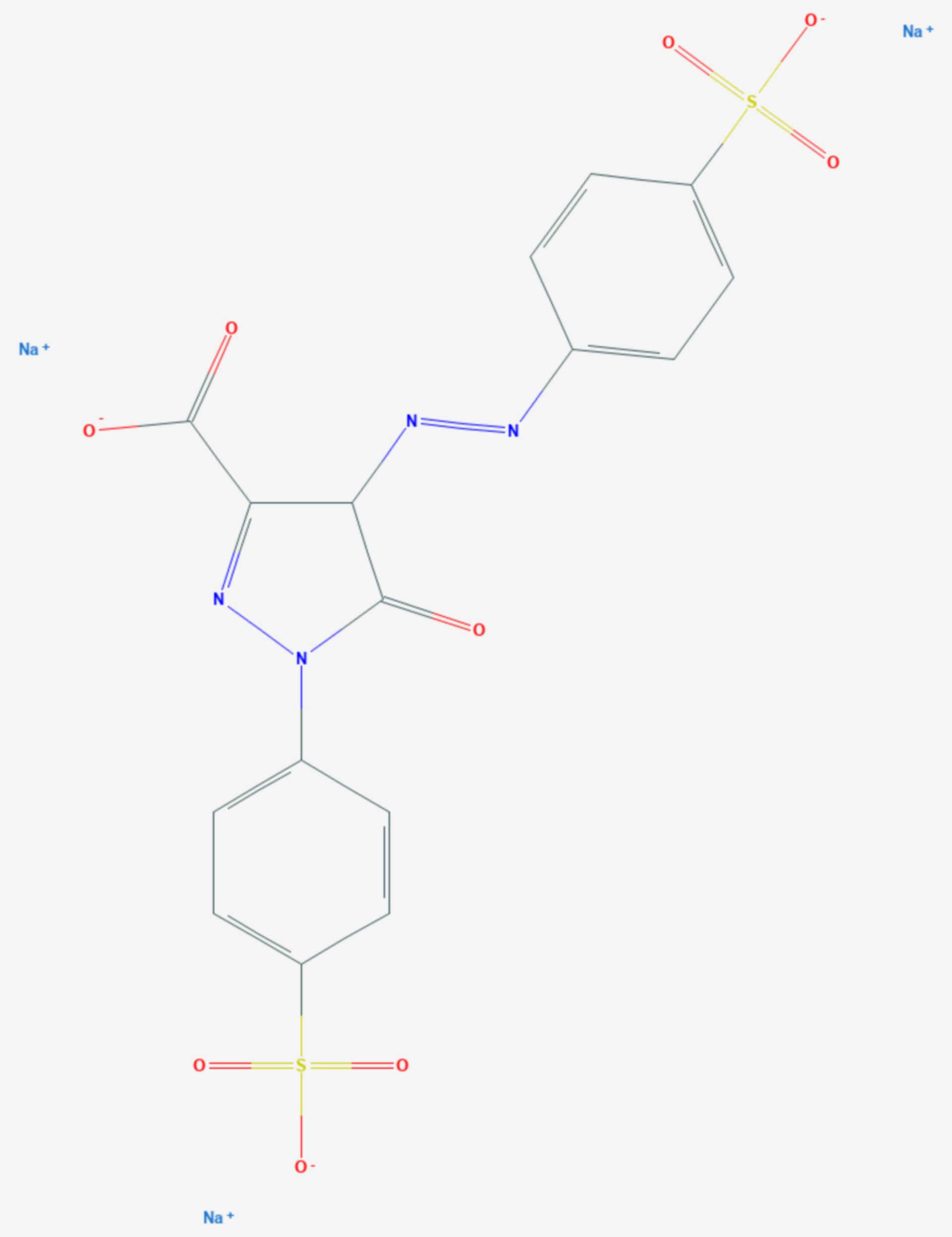 Tartrazin (Strukturformel)