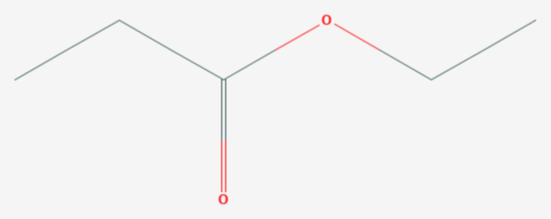 Propionsäureethylester (Strukturformel)