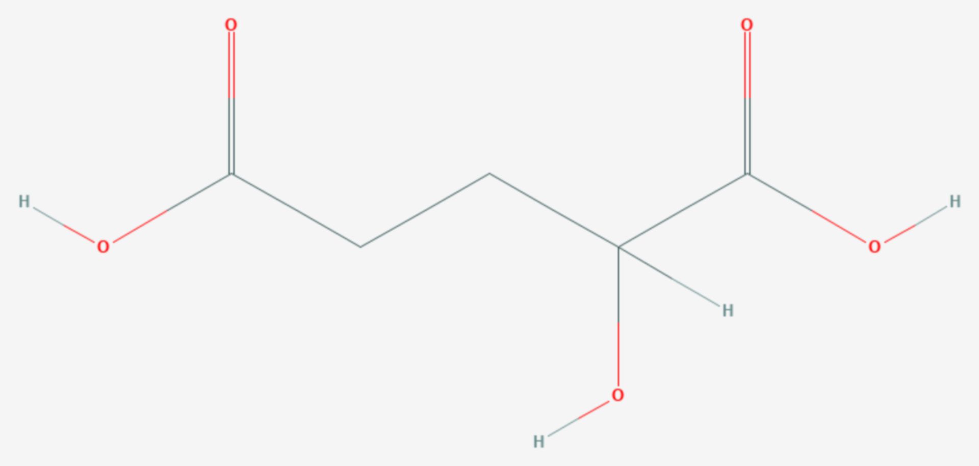 2-Hydroxyglutarsäure (Strukturformel)