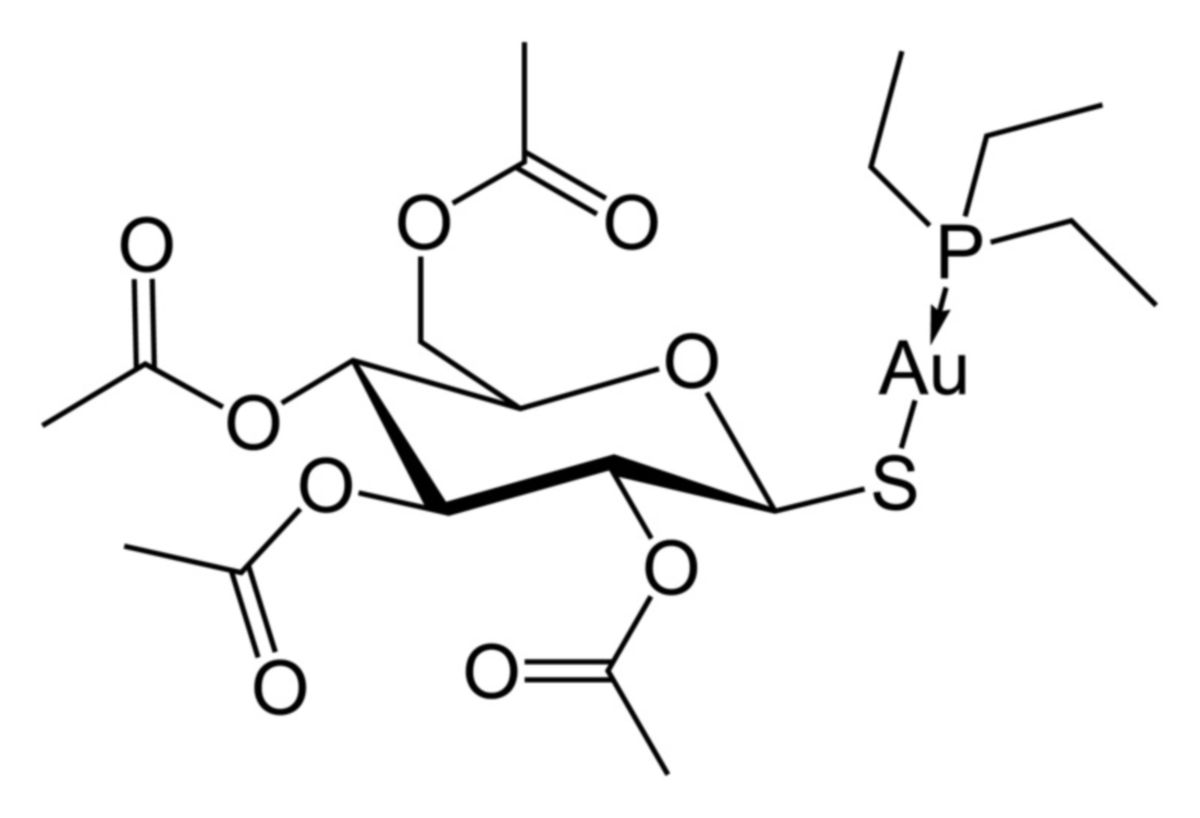 Auranofin (Strukturformel, 2D skeletal)