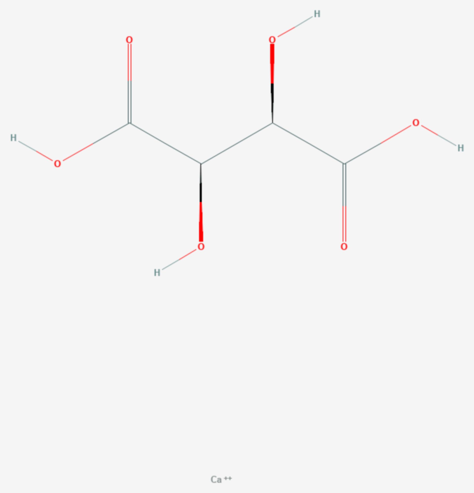 Calciumtartrat (Strukturformel)