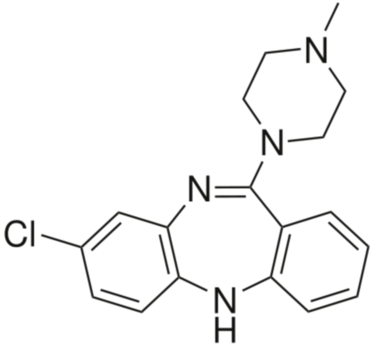 Clozapin Strukturformel