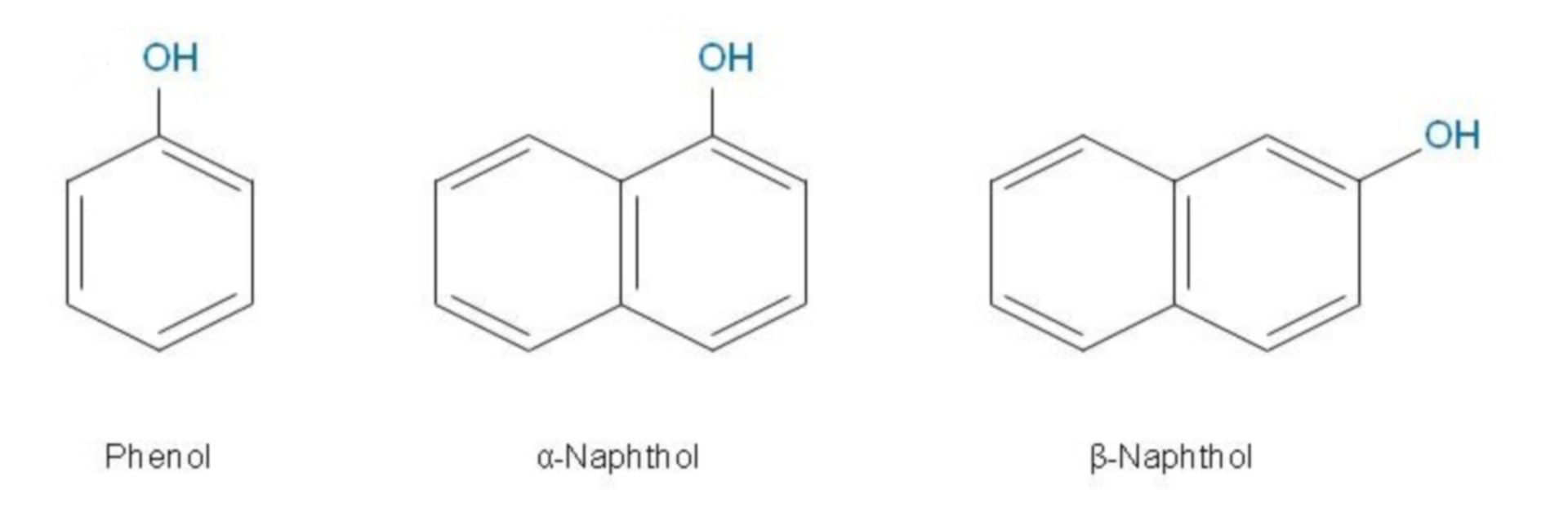 Phenol - alpha-Naphtol - beta-Naphtol