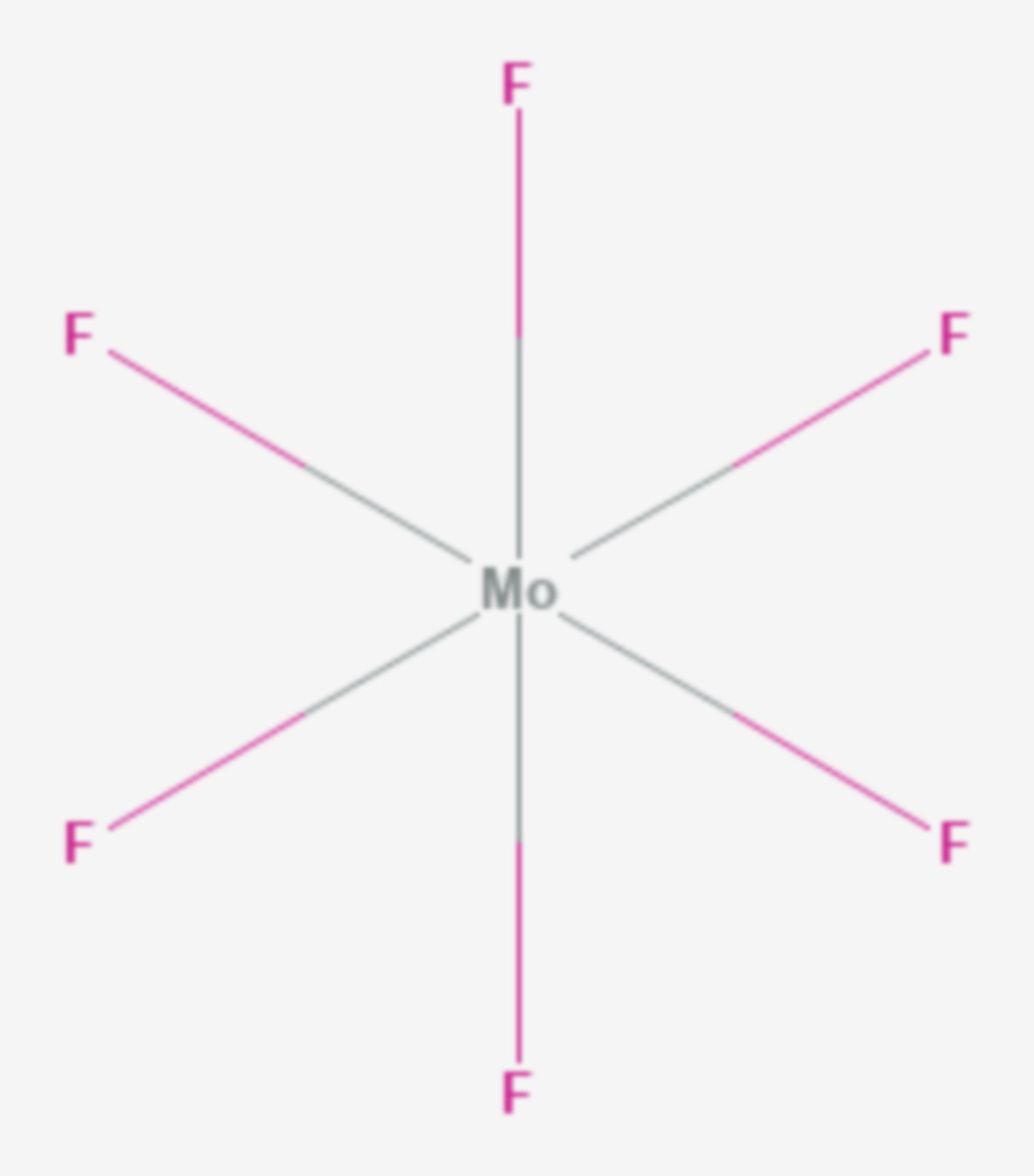 Molybdän(VI)-fluorid (Strukturformel)