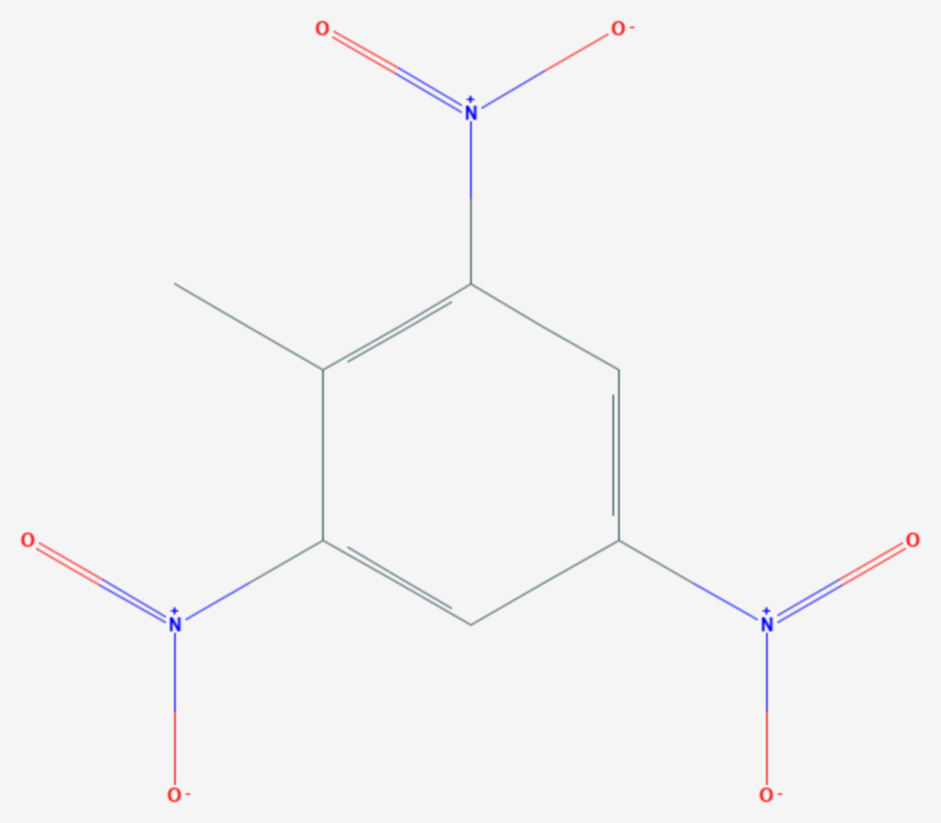 Trinitrotoluol (Strukturformel)