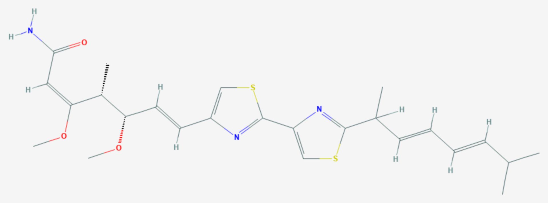 Myxothiazol (Strukturformel)