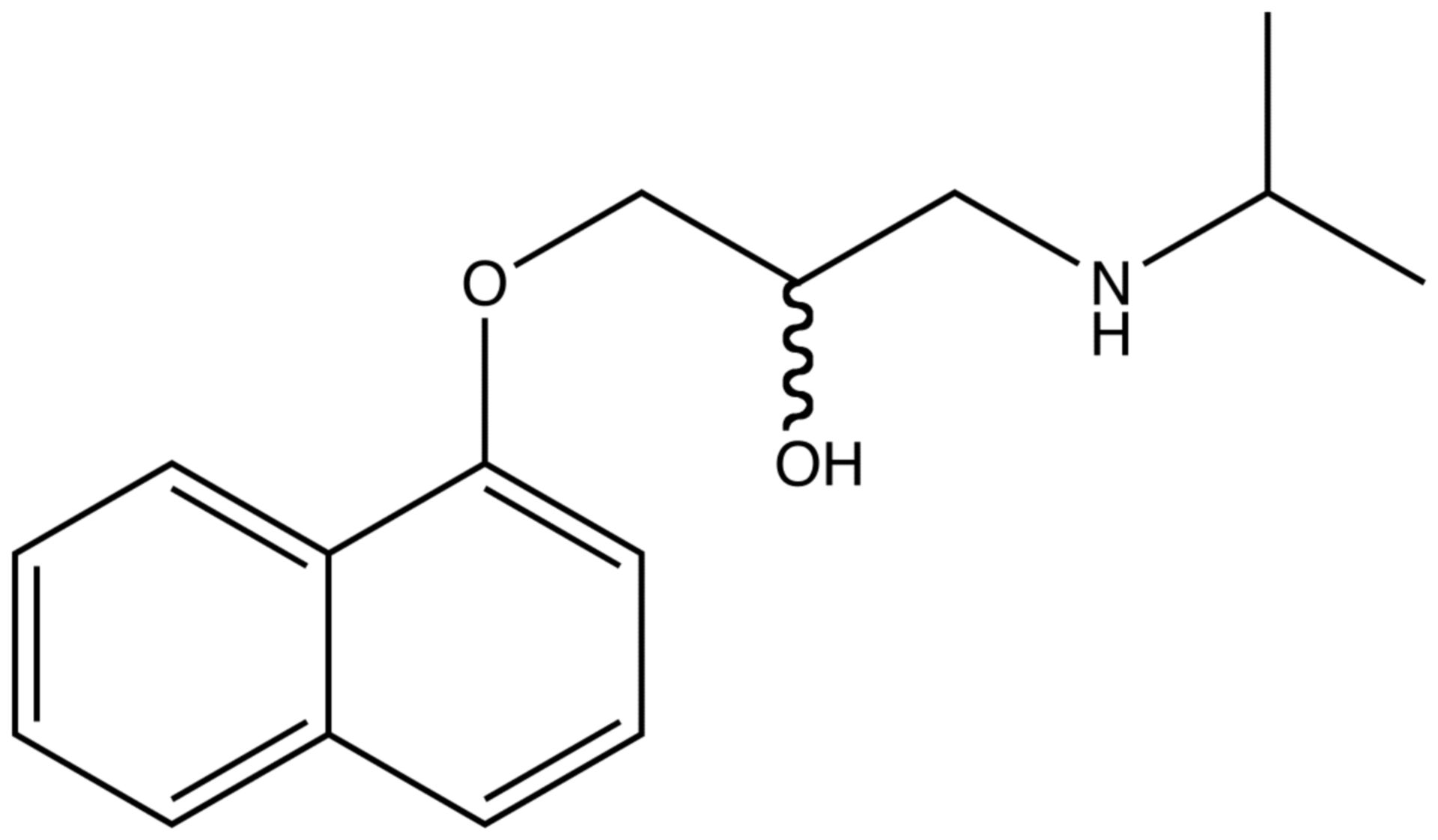 Structural Formula of Propanolol