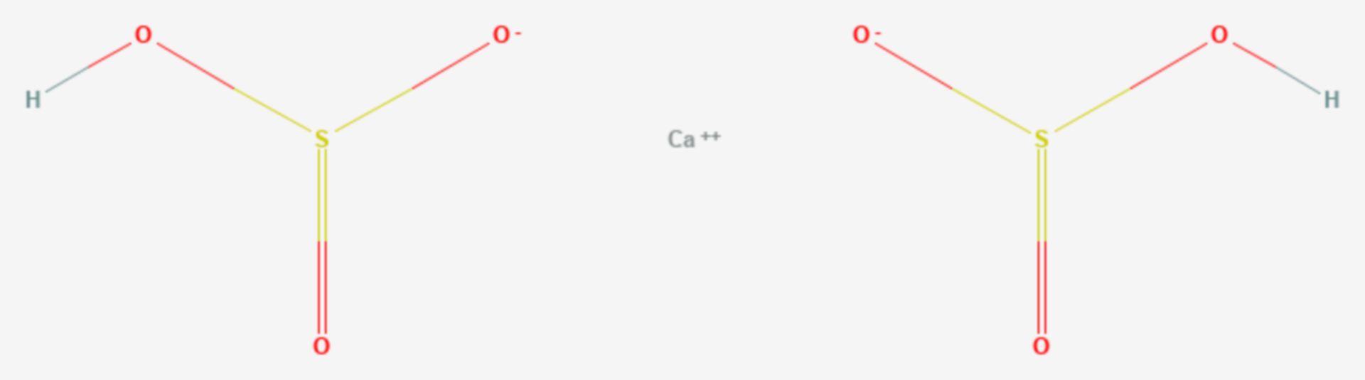 Calciumhydrogensulfit (Strukturformel)