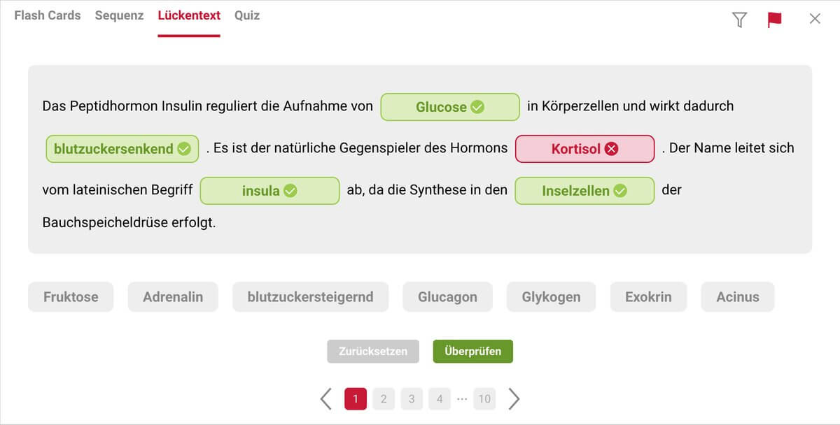 Trainier deine Lernmuskeln: Lückentext (Desktop)