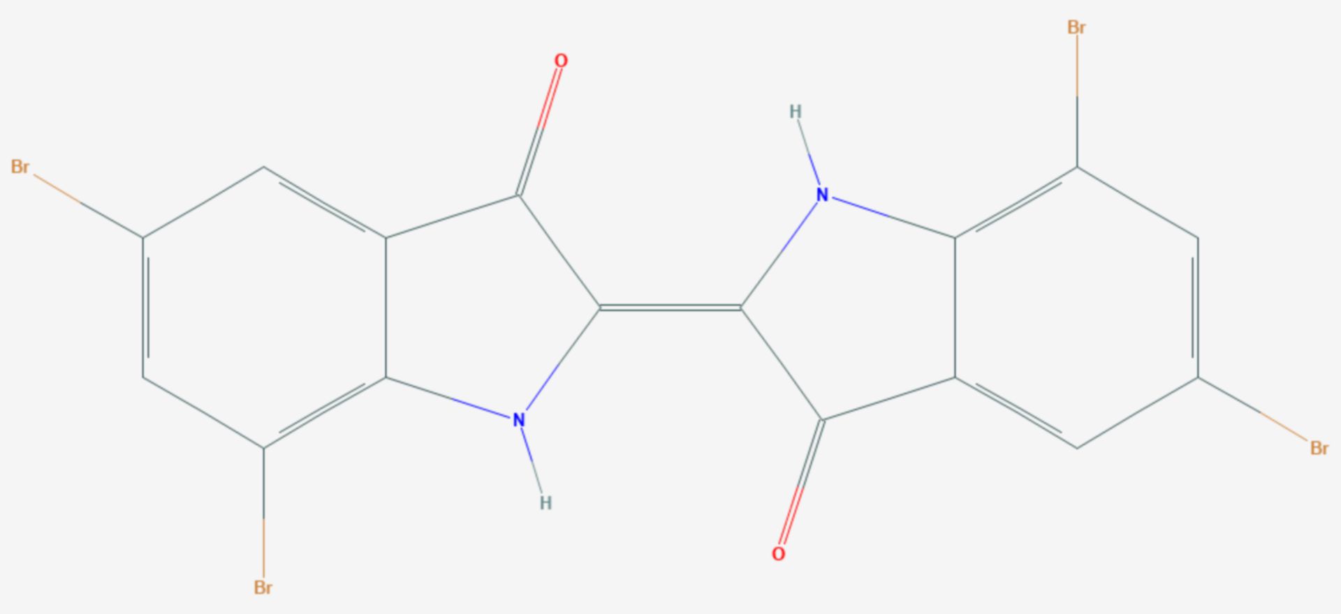 5,5′,7,7′-Tetrabromindigo (Strukturformel)