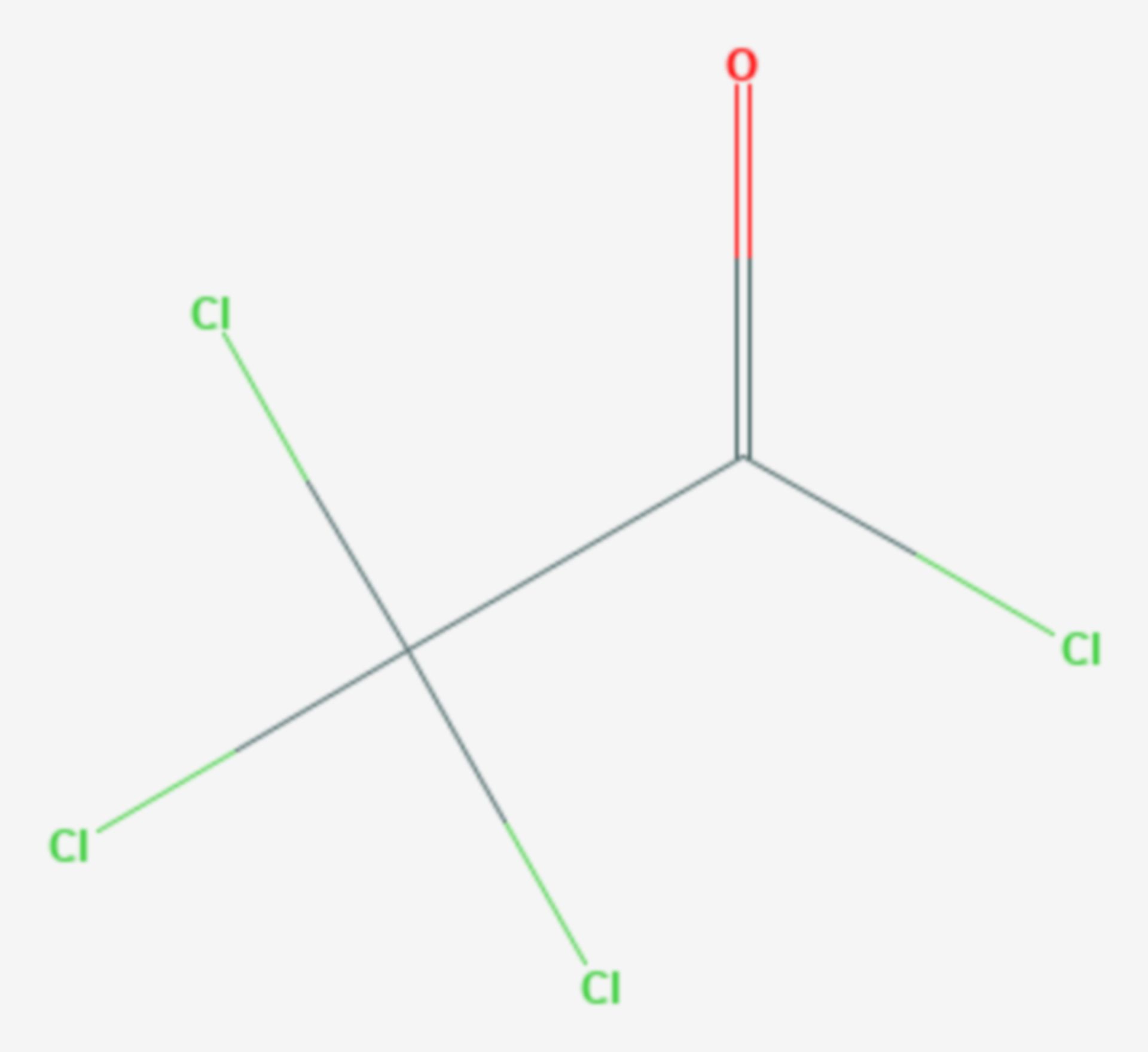 Trichloracetylchlorid (Strukturformel)