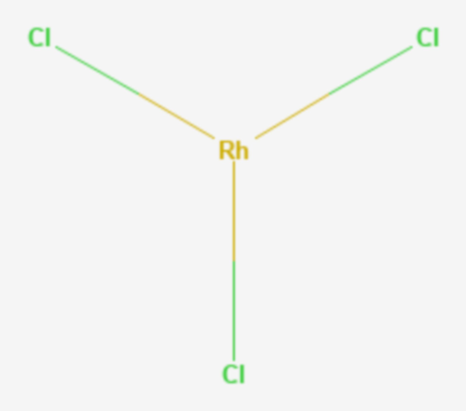 Rhodium(III)-chlorid (Strukturformel)