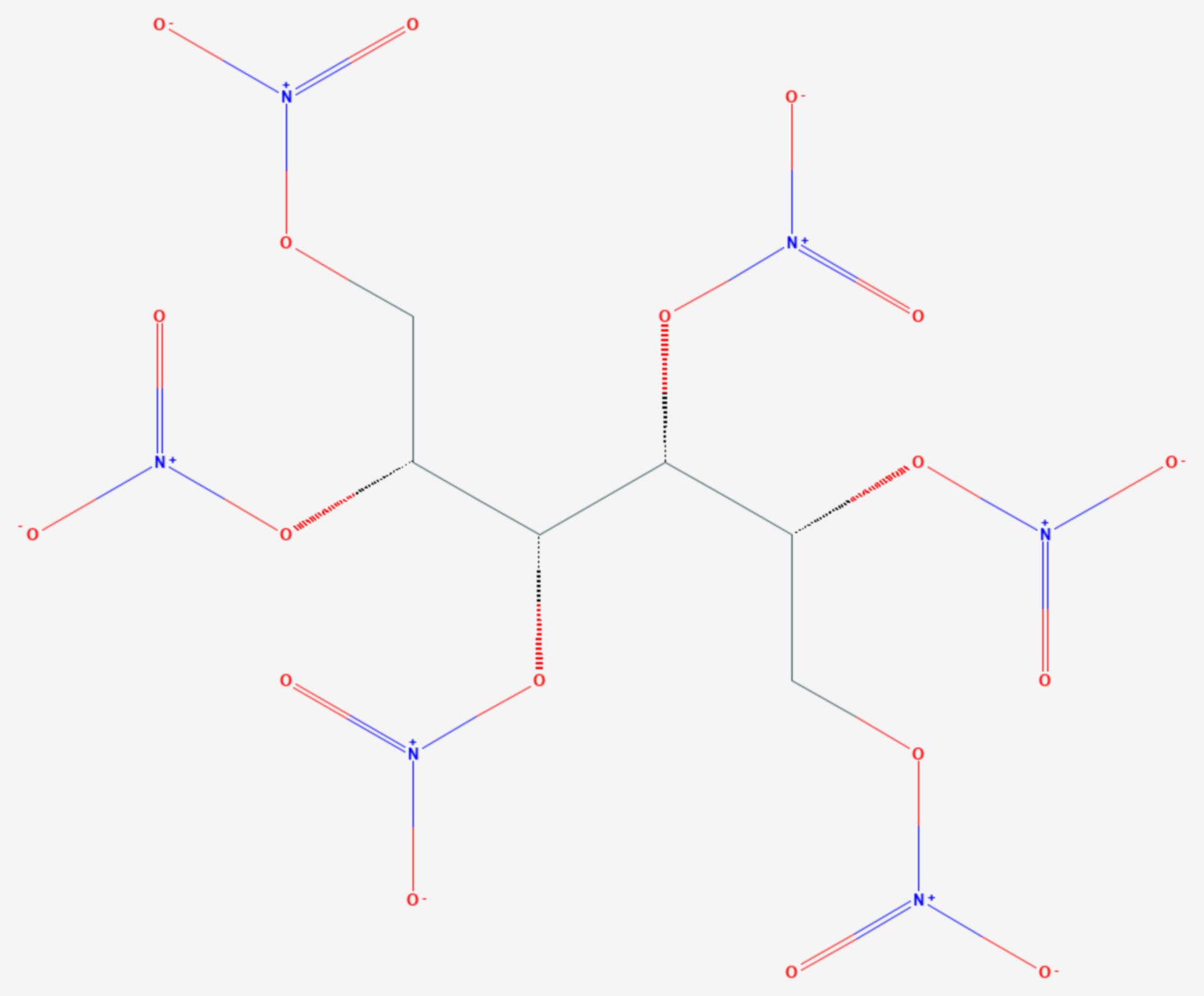 Mannitolhexanitrat (Strukturformel)