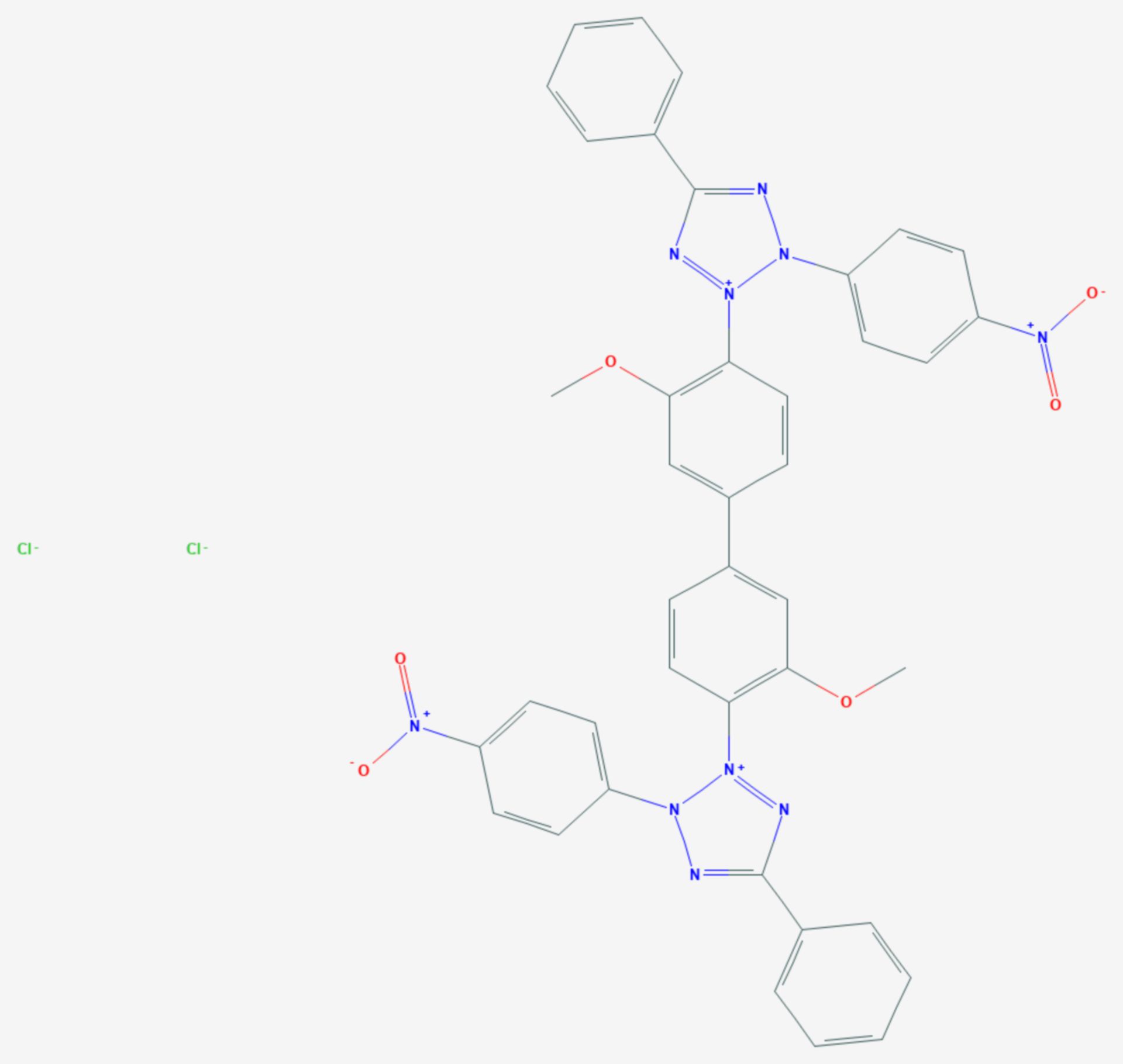 Nitroblautetrazoliumchlorid (Strukturformel)
