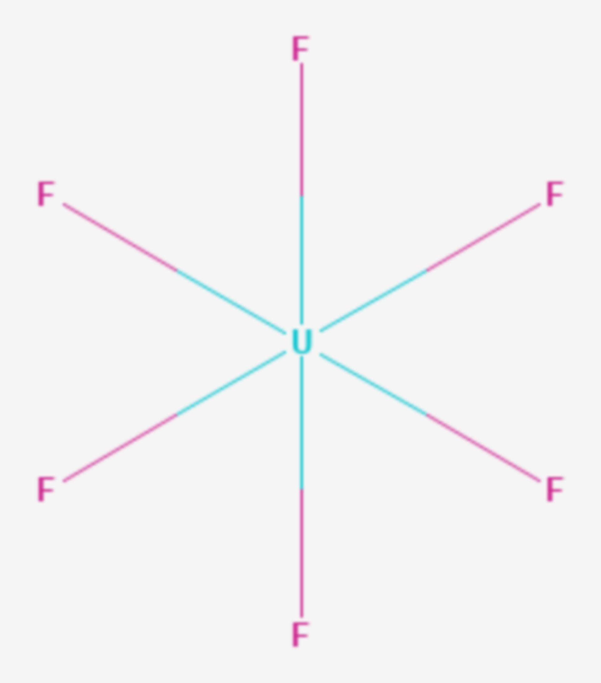 Uran(VI)-fluorid (Strukturformel)