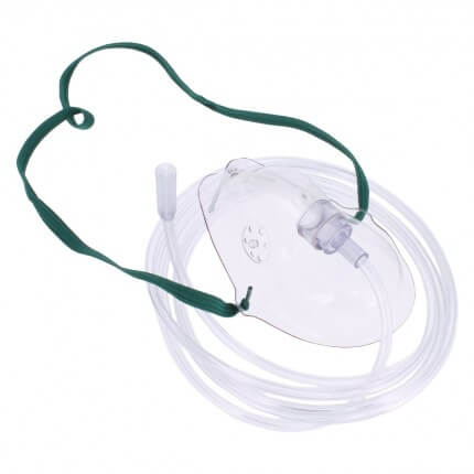 Oxygen mask for adults with 213 cm hose