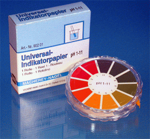 Indikatorpapier pH 1-11 mit Farbskala Indikatorpapier pH 1-11 mit Farbskala