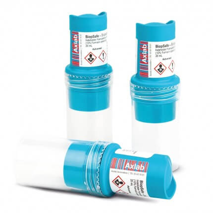 BiopSafe – sample container for biopsy samples