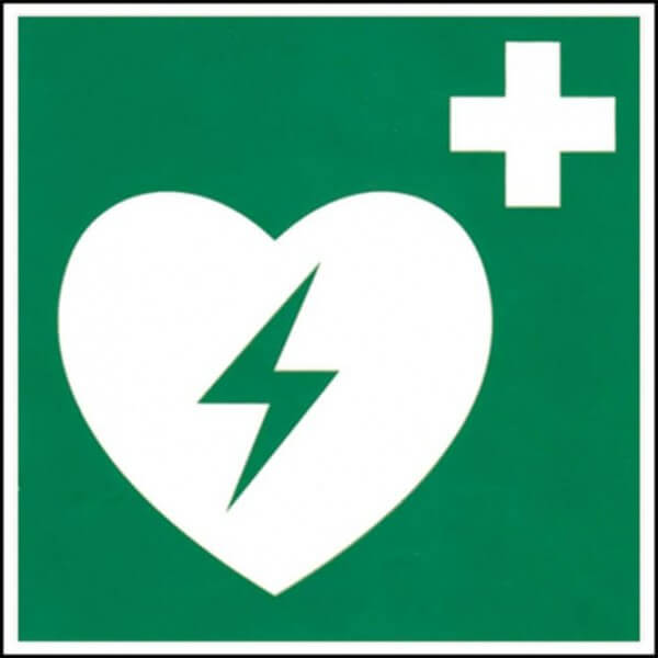 Hinweis-Schild Defibrillator / AED Hinweis-Schild Defibrillator / AED