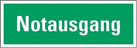 Hinweis-Schild Notausgänge Hinweis-Schild Notausgänge