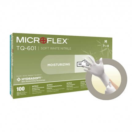 MICROFLEX® Soft White Nitrile TQ-601 Examination Glove