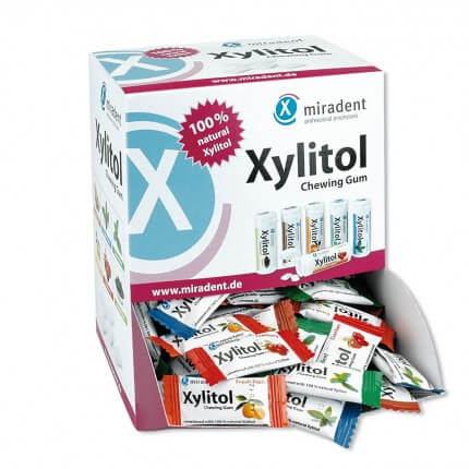 Chewing-gum pour soins dentaires au xylitol