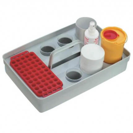 Safety blood collection tray