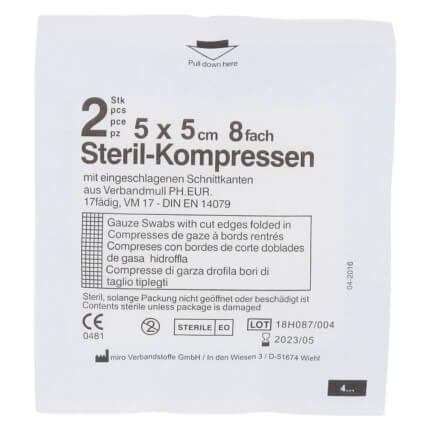 Compresses sterile