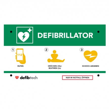 Defibrillator Notfalltafel