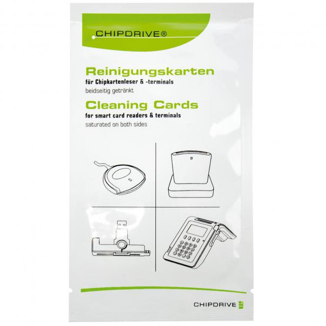 CHS SCR Cleaning-Card 25 Stck Reinigungskarten für Chipkartenleser SCM CHIPDRIVE 