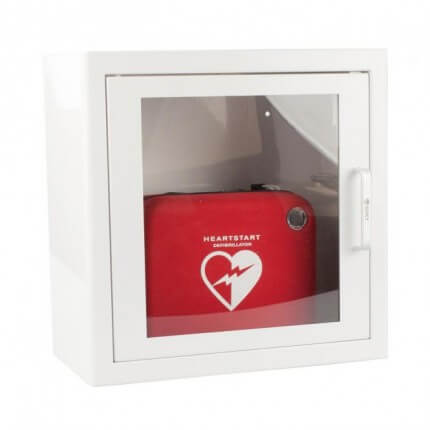 Wall cabinet for AED