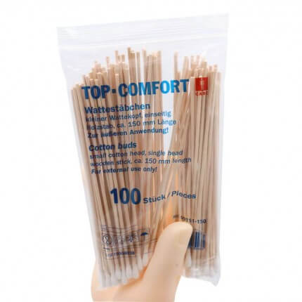 Top-Comfort Holzstab Wattestäbchen