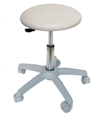 Roller stool with light gray base