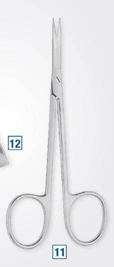 Iris Schere Standard, sp/sp, gebogen, 11,5 cm Iris Schere Standard, sp/sp, gebogen, 11,5 cm