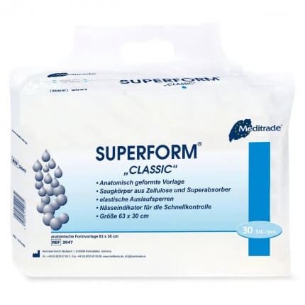 Superform Incontinence Pad