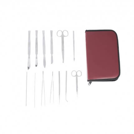 Dissecting set Large in imitation leather case