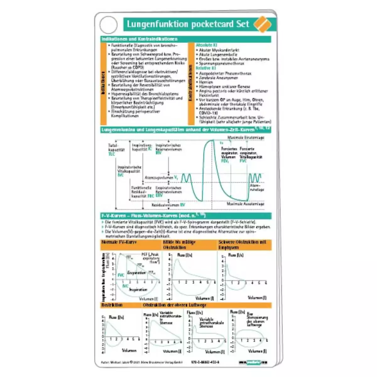  Lungenfunktion pocketcard Set